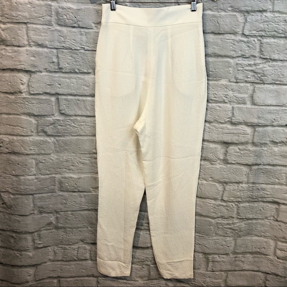 NWT Sita Murt White Embossed High Waisted Trousers - Picture 3 of 8